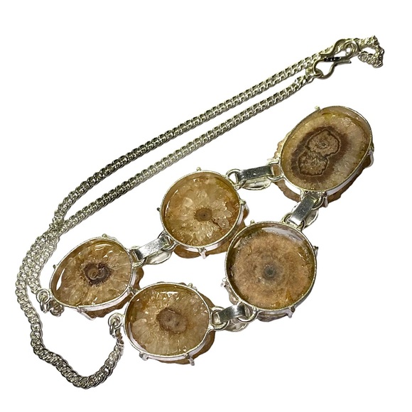 Tan Solar Quartz in a Handcrafted Necklace - Picture 6 of 6